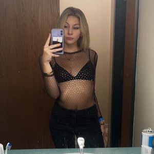 Rhinestone body suit size M 😍